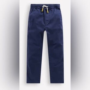 Mini Boden Slim Pull on Trousers, Navy, 3T